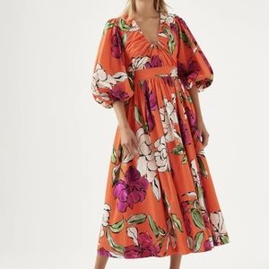 Aje marlene floral midi dress